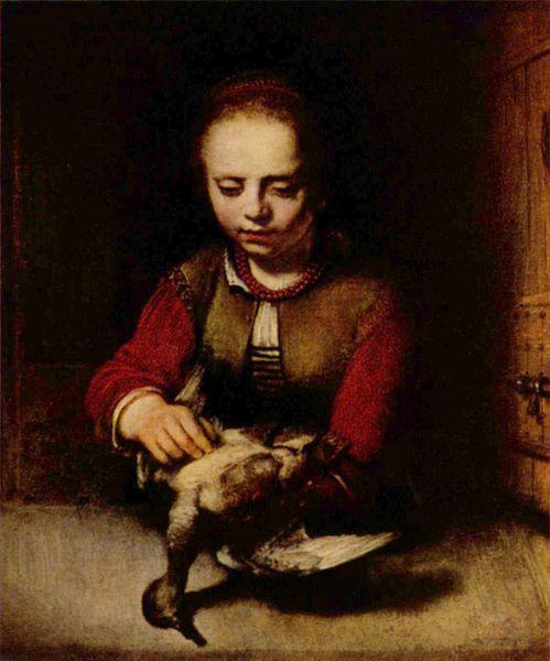 FABRITIUS, Carel Young Girl Plucking a Duck oil painting picture